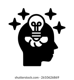 Critical Thinking Icon Element for Design