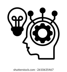 Critical Thinking Icon Element for Design