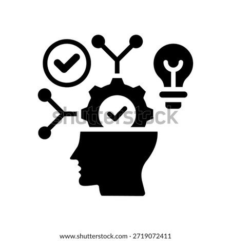 Critical Thinking Icon Glyph Vector Illustration