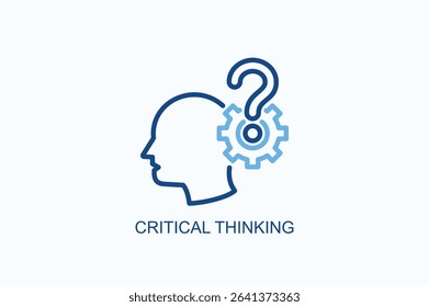 Critical Thinking Icon Or Logo Isolated Vector Illustration