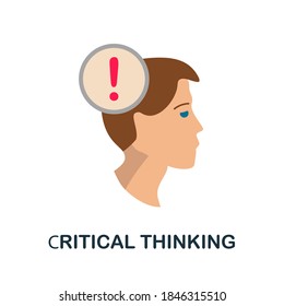 Critical Thinking icon. Monochrome simple critical Thinking icon for templates, web design and infographics