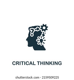 Critical Thinking icon. Monochrome simple Personality icon for templates, web design and infographics