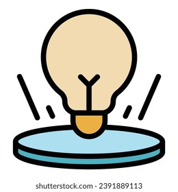 Critical thinking icon outline vector. Think mind. Human skill color flat