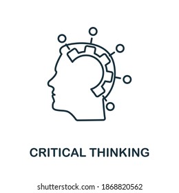 Critical Thinking icon. Simple line element from life skills collection. Filled Critical Thinking icon for templates, infographics and more.