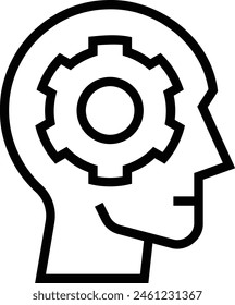 critical thinking icon. Thin linear style design isolated on white background