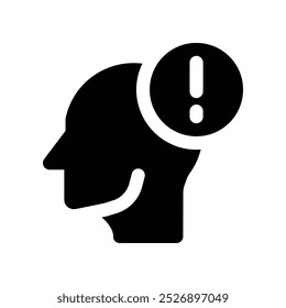 critical thinking icon. vector glyph icon for your website, mobile, presentation, and logo design.