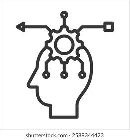 Critical Thinking Icon Vector Illustration Outline