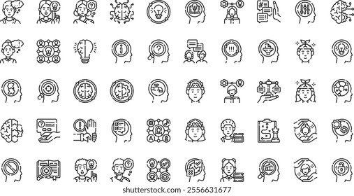 Critical thinking icons High-Quality Vector Icons Collection with Editable Stroke. Ideal for Professional and Creative Projects.