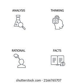 Critical Thinking Icons Set Critical Thinking Stock Vector (Royalty ...