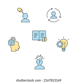 Critical thinking icons set . Critical thinking pack symbol vector elements for infographic web