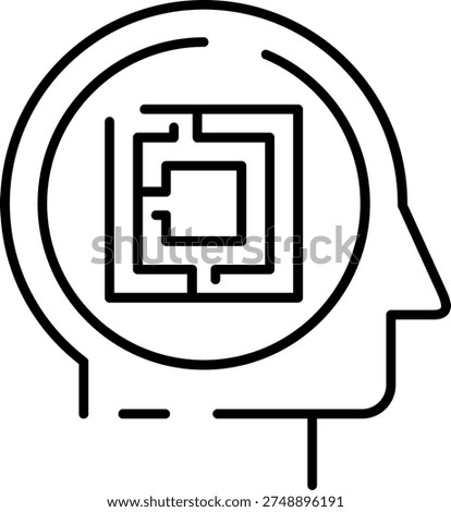 Critical Thinking Illustration vector Icon Design