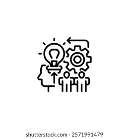 Critical Thinking line icon. Universal creative premium symbol. Vector sign icon logo template. Vector illustration
