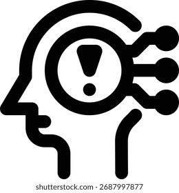 Ícone de Estrutura de Tópicos de Pensamento Crítico, Solução de Problemas e Inteligência Artificial