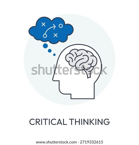 Critical Thinking Skills and Logical Reasoning Concept Icon