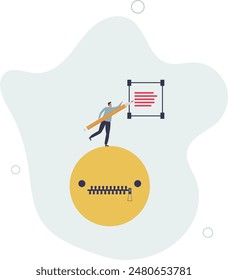 Kritisches Denken und Denken vor dem Gespräch Informationen.Fähigkeit, Inhalte oder Text Objektivität zu analysieren.Flache Darstellung.