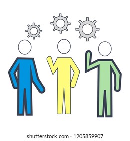 critical thinking trendy icon on white background for web graphic