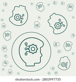 Critical Thinking trendy vector illustration in flat style beauteous background.eps