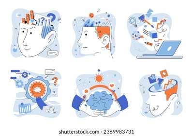 Critical thinking. Vector illustration. Cognition is elevated through critical thinking, enabling us to process information more effectively The ability to think critically is valuable skill empowers