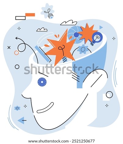 Critical thinking. Vector illustration. The intellect is sharpened through continuous practice critical thinking and analysis Applying strategic approach to critical thinking enhances problem-solving