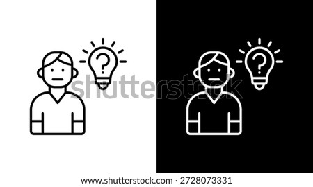 Critical Thinking White Icon Set Design