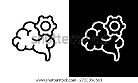 Critical Thinking White Icon Set Vector