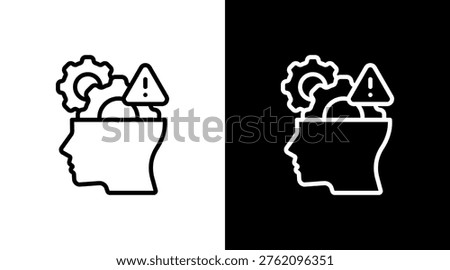 Critical Thinking White Icon Set Design