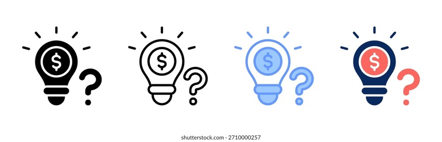 Conjunto de iconos de valor crítico colección de estilos múltiples