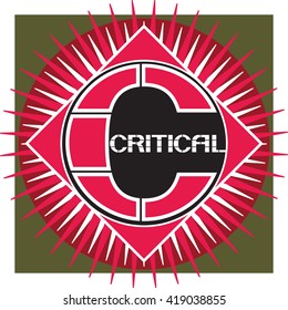 Critical word sign.
Graphic image of text writing, study design options.