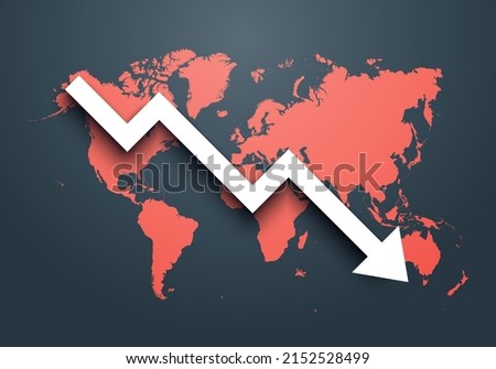 Critical World Finance Concept With Map Background