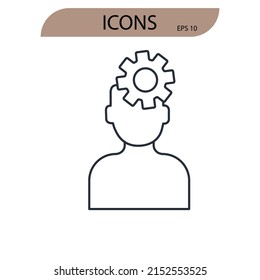 símbolo de iconos de criticidad elementos vectoriales para web infográfica