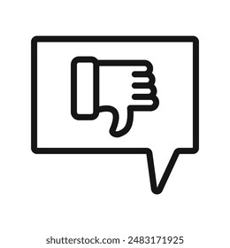 Criticism icon Black line art vector