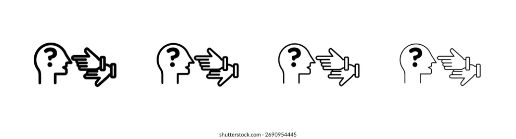 Conjunto de contorno de arte de Ilustración vectorial de línea delgada plana