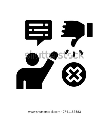 Criticism Icon Glyph Vector Illustration