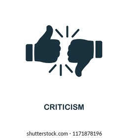 Criticism Icon. Monochrome Style Design From Management Collection. UI. Pixel Perfect Simple Pictogram Criticism Icon. Web Design, Apps, Software, Print Usage.