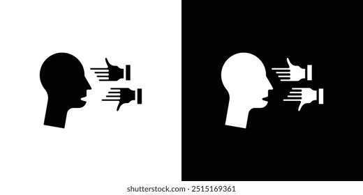 Criticism icon Outline sign symbol set