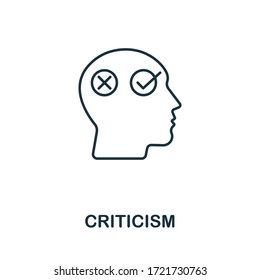 Criticism Icon From Personality Collection. Simple Line Criticism Icon For Templates, Web Design And Infographics