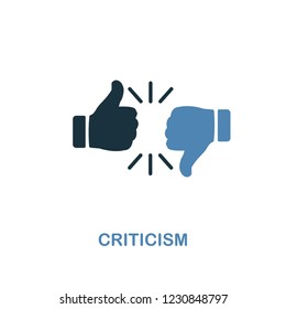 Criticism Icon. Two Colors Premium Design From Management Icons Collection. Pixel Perfect Simple Pictogram Criticism Icon. UX And UI Usage.