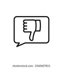 Criticism icon vector line logo art