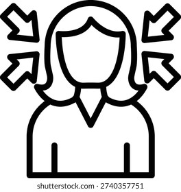 Criticism Line Icon and Vector