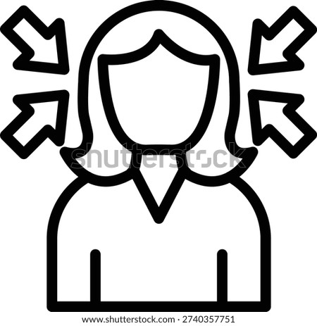 Criticism Line Icon and Vector