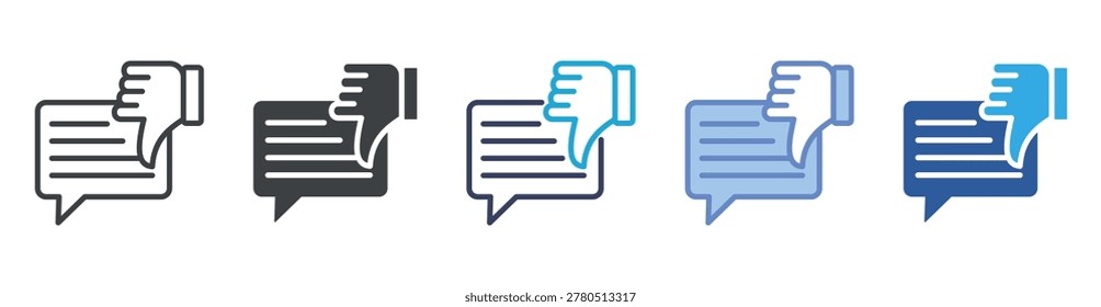 Critique icon set multiple style collection
