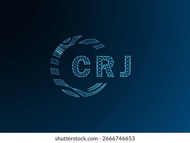 CRJ low poly letter logo vector design. CRJ lower poly logo design. CRJ unique low poly logo design.