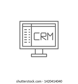 CRM, business, work icon. Element of teamwork icon. Thin line icon for website design and development, app development. Premium icon