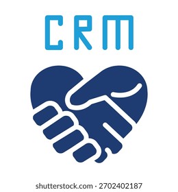 design vetorial de ícone colorido do crm adequado para aplicativo móvel ou web
