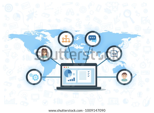 Crm Concept Design Vector Elements Organization Stock Vector (Royalty ...