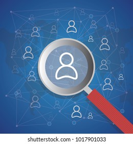 CRM : Customer relationship management. Flat icons of accounting system, clients, support, deal