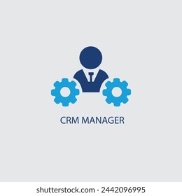 CRM-Kundenbeziehungsmanagement-Symbol Vektor