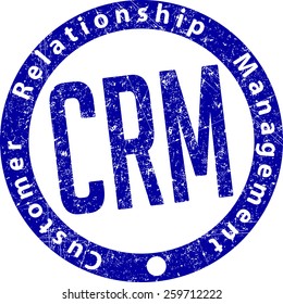 CRM (Customer Relationship Management) rubber stamp