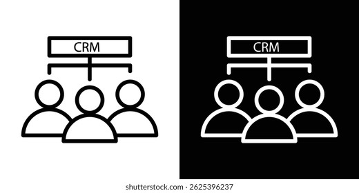 CRM icon concept stroke on white background