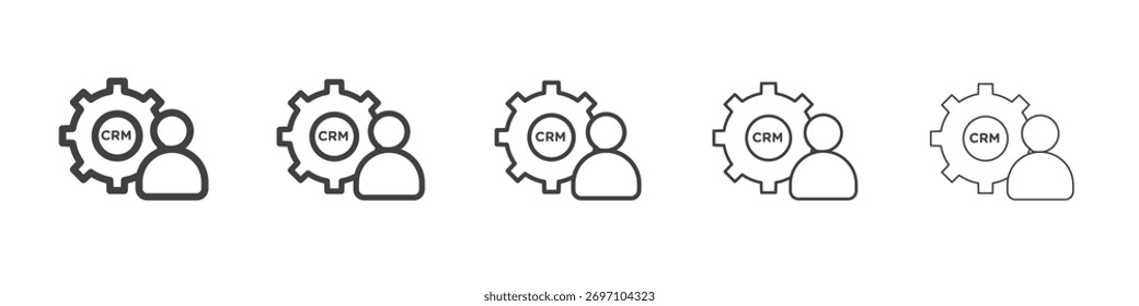 CRM icon design, logo, app, UI. Vector illustration, EPS